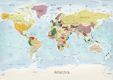 Physical World map