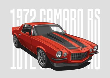 1972 camaro rs red