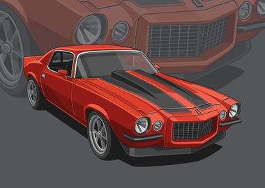 1972 camaro rs red