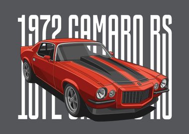 1972 camaro rs red