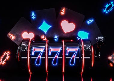 Casino Slots Gambling' Poster, picture, metal print, paint by PosterSuite |  Displate
