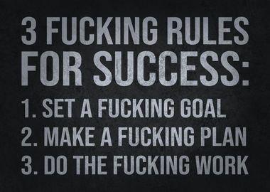 3 Rules For Success