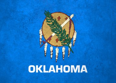 Flag of Oklahoma on Wall