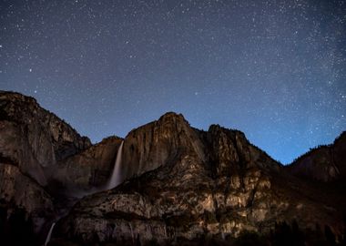 Mountains by starry Sky