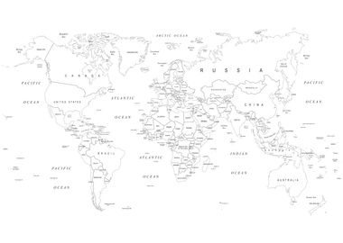 Minimalist World Map