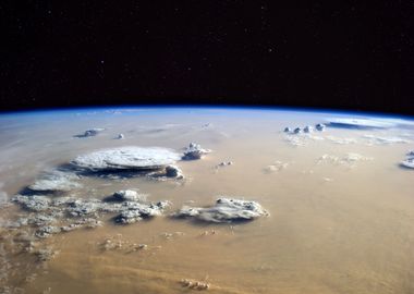 Dust storm in the Sahara