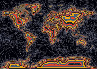 World map art