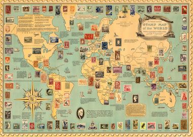 Stamp Map of the World