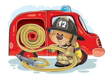 teddy bear fireman