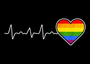 Rainbow Flag Heart LGBTQ