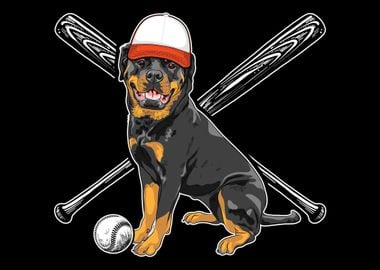 Rottweiler Dog Baseball