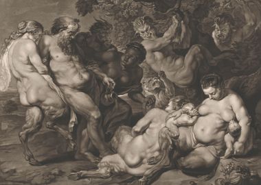 Drunk Silenus And Satyrs