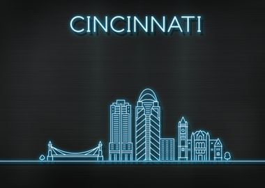 Cincinnati City Skyline