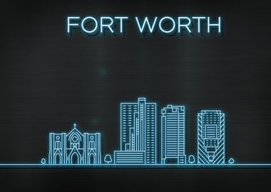 Fort Worth City Skyline