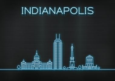 Indianapolis City Skyline