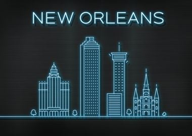 New Orleans City Skyline