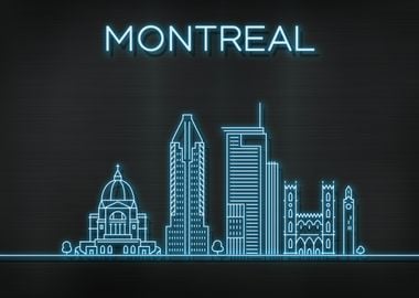 Montreal City Skyline