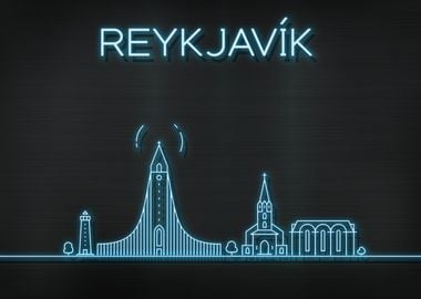 Reykjavik City Skyline