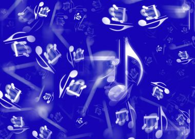 Music notes texture blur b