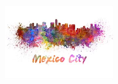 Mexico city skyline