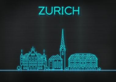 Zurich City Skyline