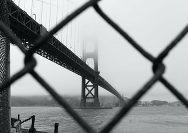 Fenced Golden Gate Bridge