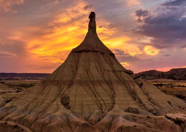 Desert landscape sunset