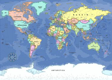 Colorful world map