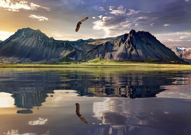 Mountains at Lake Nature