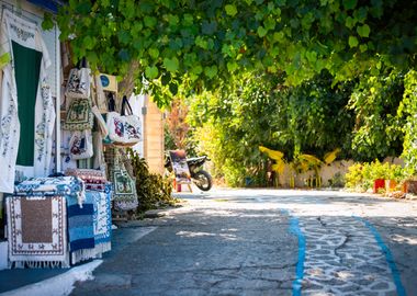 Travel street Greek Island