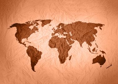 world map brown 