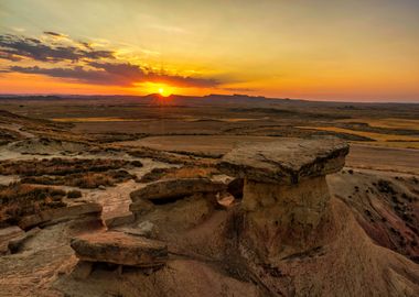 Sunset in the desert