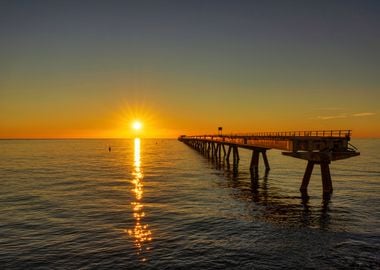 Sunrise landscape sea