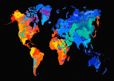 Abstract world map