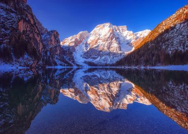 Mountains at Lake Italy