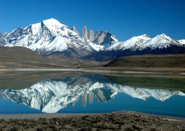 Snowy Mountains at Lake