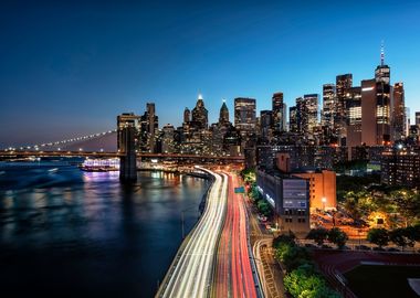 Manhattan At Dusk