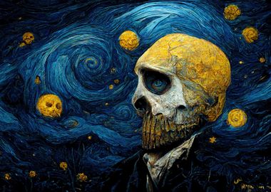 Van Gogh Skull