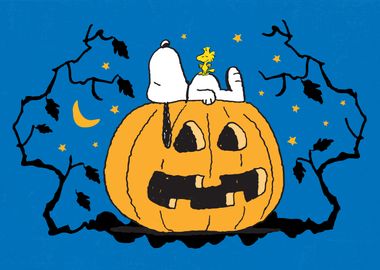 Snoopy Sleeping Pumpkin