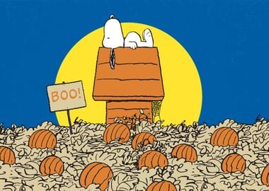 Snoopy Pumpkin Field