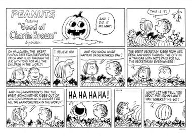 Pumpkin Way BW Comic Strip