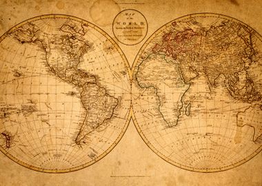 Vintage Map of the World