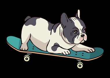 Skateboard French Bulldog