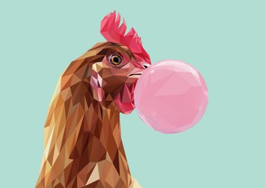 bubble gum animal chicken