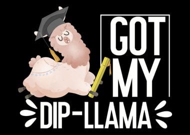 Graduation Llama Diploma