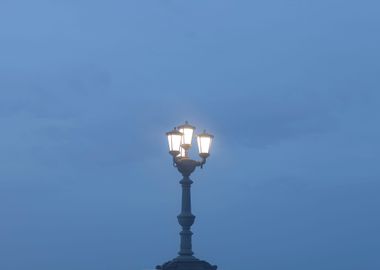 Lamppost sky flat