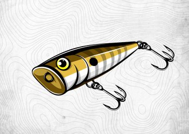FishyLure Decorative Metal Poster: Funny Lure Sticker For Home