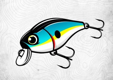 Fishing Lure illustration' Poster, picture, metal print, paint by Denny  Fayana