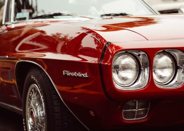 Red Pontiac Firebird