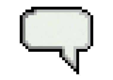 Pixel art speech bubble vi